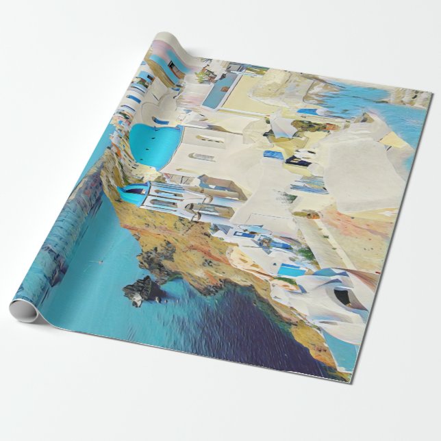 Papier Cadeau ldp SANTORINI - vue - (Déroulé)