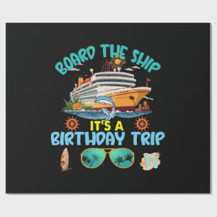 Papier Cadeau Le bateau C'est un voyage d'anniversaire