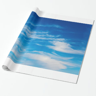 Papier Cadeau Le blanc de ciel bleu opacifie l'arrière - plan