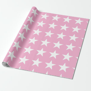Papier Cadeau Le blanc rose moderne tient le premier rôle le