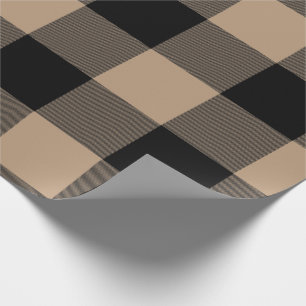 Papier Cadeau Le Buffalo Russe Plaid Coffee Tan Black