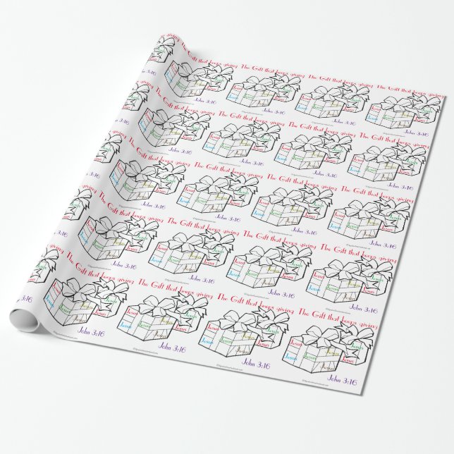 Papier Cadeau Le cadeau qui ne cesse de donner JÉSUS (Déroulé)