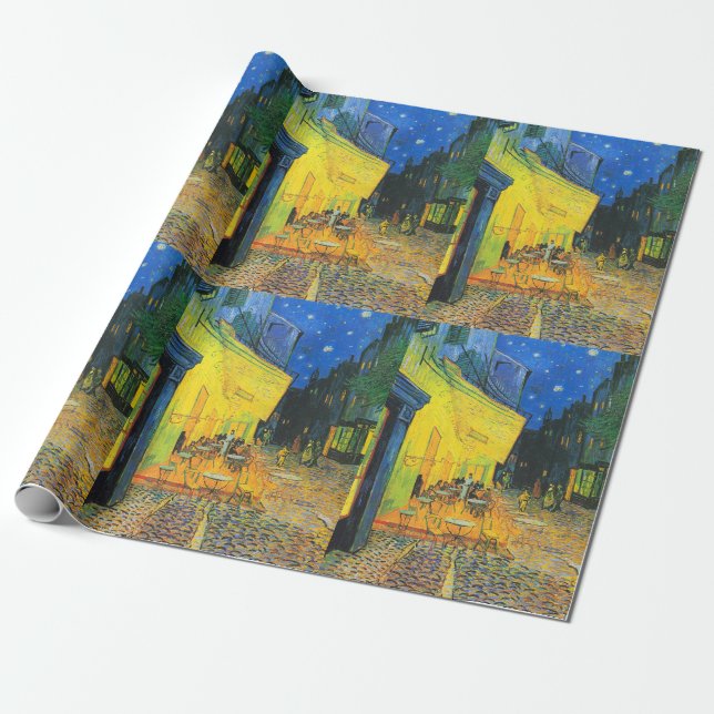 Papier Cadeau Le Café-Terrasse Vincent Van Gogh En Beaux-Arts De (Déroulé)