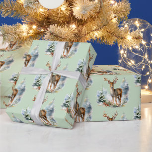 Papier Cadeau Le Cerf Dans Le Papier Motif Bois