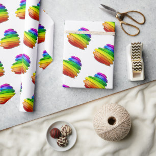 Papier Cadeau Le cœur sculptural tridimensionnel de SlipperyJoe