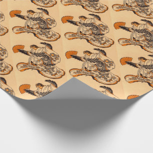 Papier Cadeau Le conte de fées japonais The Tongue Cut Sparrow