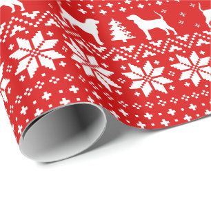 Papier Cadeau Le Coonhound silhouette le motif de chandail de