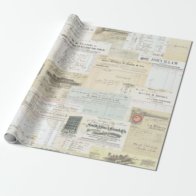 Papier Cadeau Le cru acquitte le papier de collage (Déroulé)
