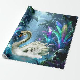 Papier Cadeau Le Cygne des Eaux Oubliées.