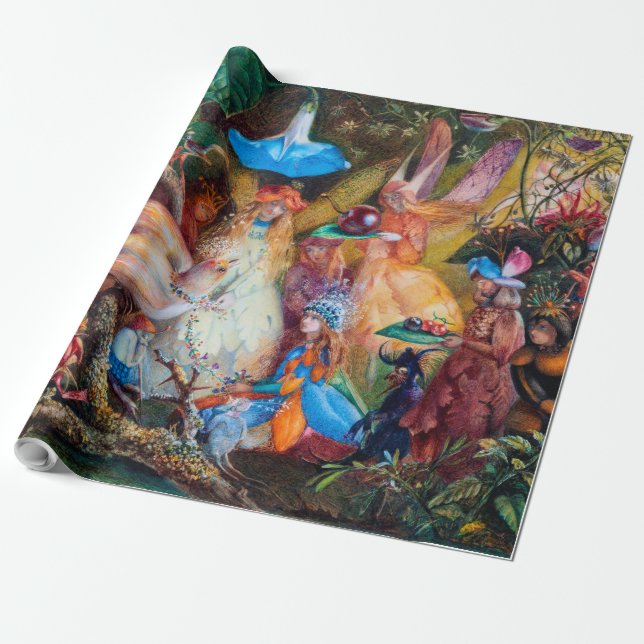 Papier Cadeau Le favori des fées, John Anster Fitzgerald (Déroulé)