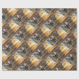 Papier Cadeau Le fer à cheval de Noël, le fer à cheval à che