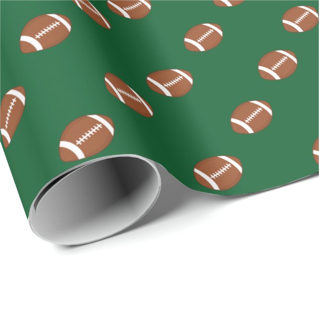 Papier Cadeau Le football folâtre le thème | n'importe quelle (Coin rond)