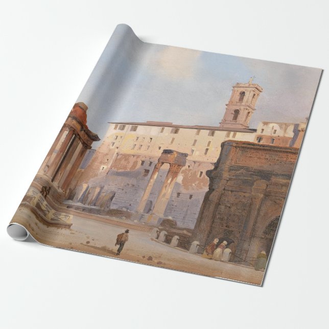 Papier Cadeau Le Forum romain antique (par Ippolito Caffi) (Déroulé)
