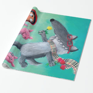 Papier Cadeau Le grand mauvais loup