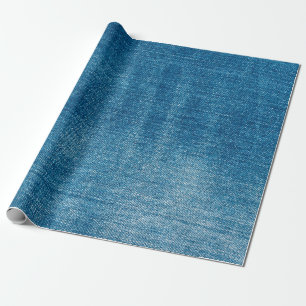 Papier Cadeau Le jean bleu texture gros plan. jean denim bleu