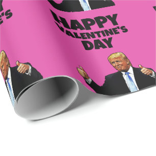 PAPIER CADEAU LE JOUR DE VALENTINE DONALD TRUMP