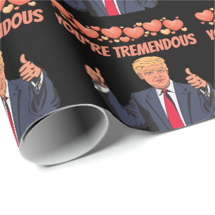 PAPIER CADEAU LE JOUR DE VALENTINE DONALD TRUMP VOUS AIME