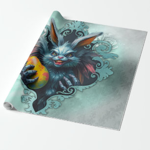 Papier Cadeau Le lapin éffrayant de Pâques,