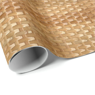 Papier Cadeau Le look de laque en osier Basketweave Texture