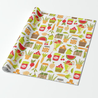 Papier Cadeau Le marché des fruits et légumes