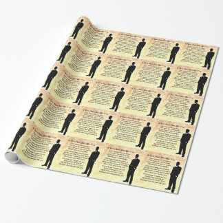 Papier Cadeau Le meilleur homme - soie crème