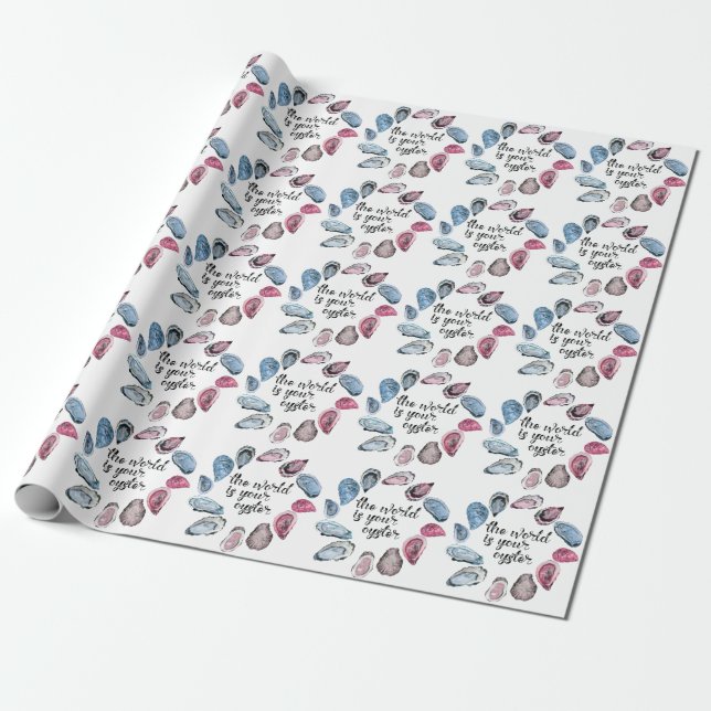 Papier Cadeau Le monde est votre huître (Déroulé)