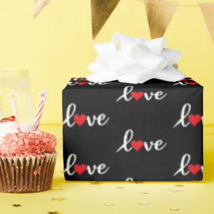 Papier Cadeau Le mot "Love Wrapper Paper"