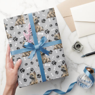 Papier Cadeau Le Motif de Cairn Terrier sur Blue