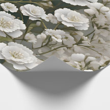Le motif floral blanc et doux Design