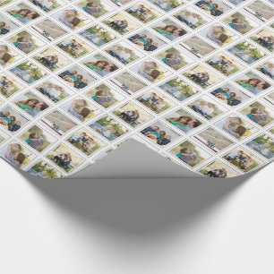 Papier Cadeau Le noir classique de neuf photos carrées encadre