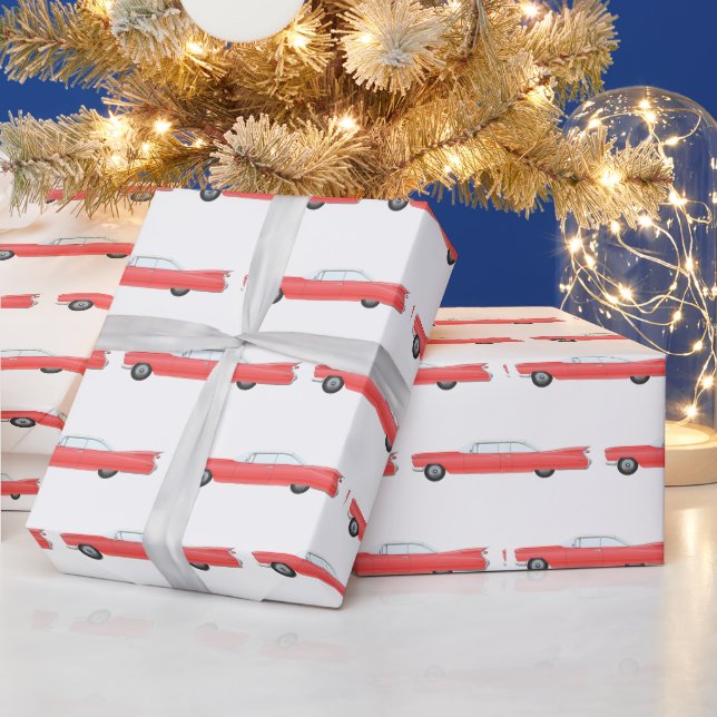 PAPIER CADEAU LE PAPER DE WRAPPING CLASSIC CAR CADDY CHRISTMAS (Vacances)