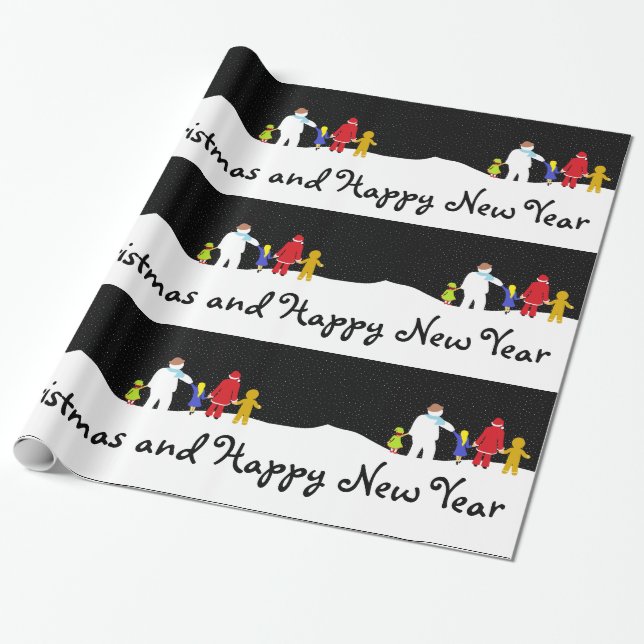 Papier Cadeau Le papier d'enveloppement de Noël Gang (Déroulé)