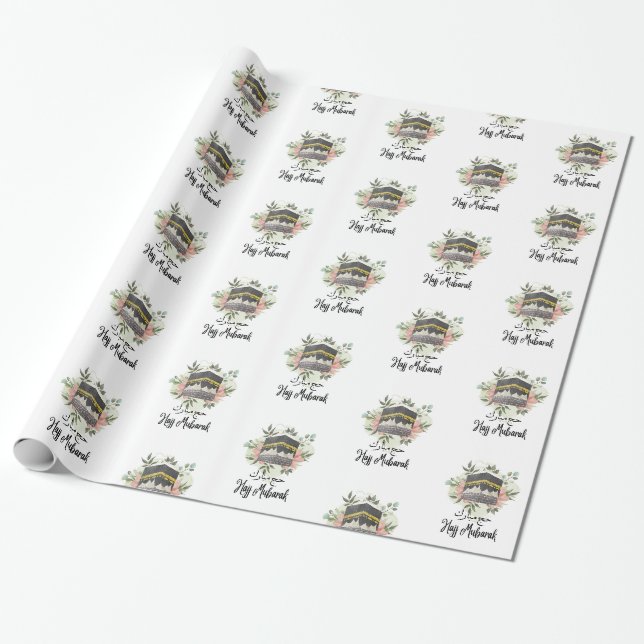 Papier Cadeau le papier d'enveloppement hajj moubarak, (Déroulé)
