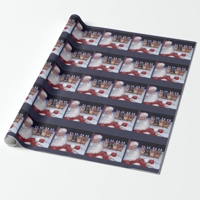 Papier Cadeau Le père noël et papier d'emballage de Christma de (Déroulé)