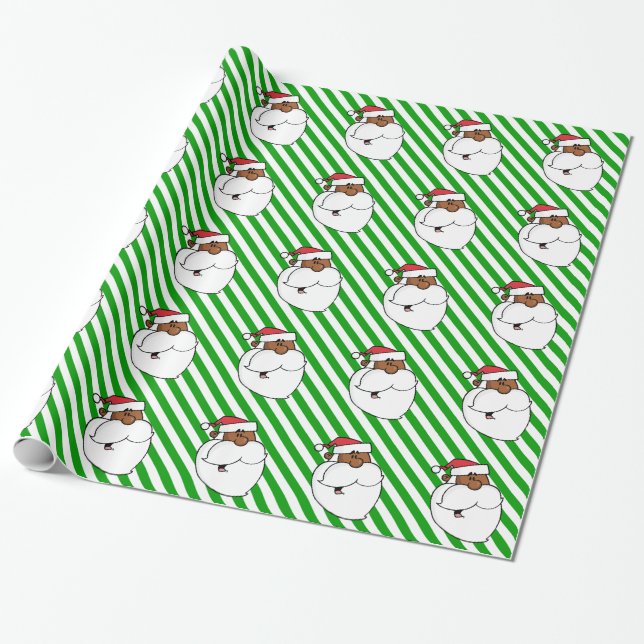 Papier Cadeau Le père noël noir (Déroulé)