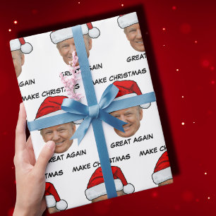 Papier Cadeau Le Père Noël Trump rend Noël à nouveau blanc