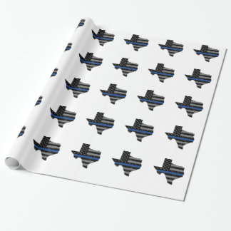 Papier Cadeau Le policier du Texas amincissent Blue Line