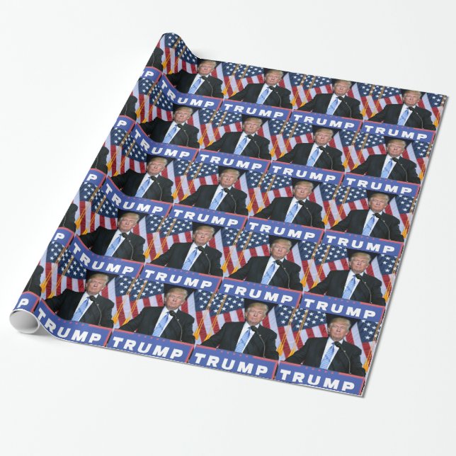 Papier Cadeau Le Président Donald Trump (Déroulé)