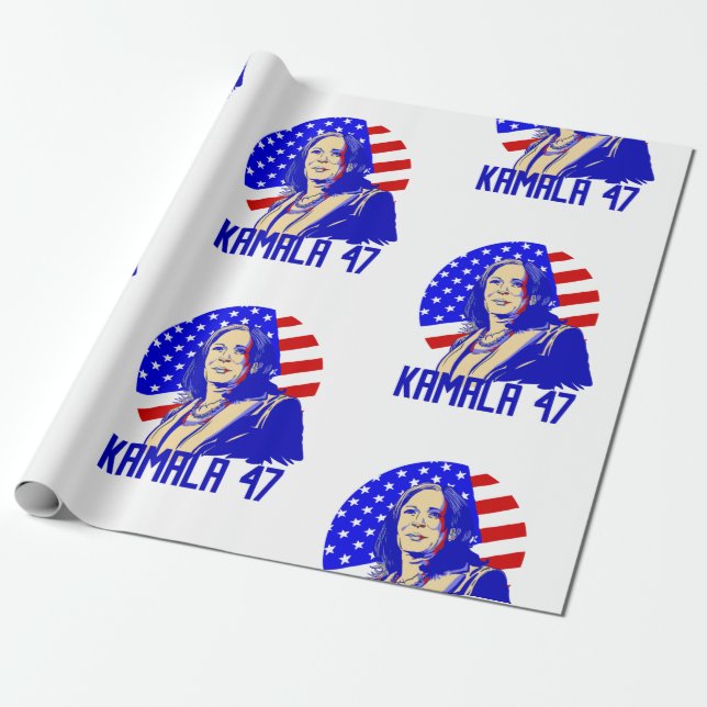 Papier Cadeau le président kamala harris 47 (Déroulé)