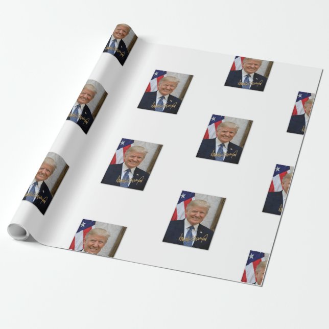 PAPIER CADEAU LE PRÉSIDENT TRUMP WRAPPING (Déroulé)