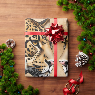 Papier Cadeau Le regard de Leopard : un portrait de grâce sauvag