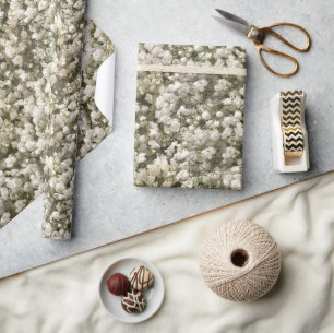 Papier Cadeau Le souffle du bébé de toile blanc