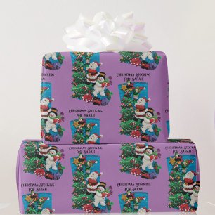 Papier Cadeau Le stockage de Noël pour personnaliser le nom de l