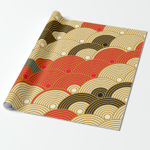 Papier Cadeau Le style japonais met à l'échelle des vagues sans 