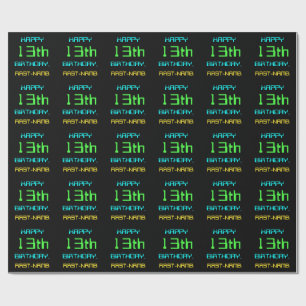 Papier Cadeau Le thème du 13e anniversaire de l'informatique nu