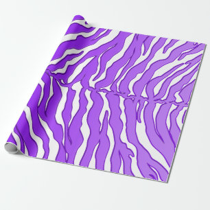 Papier Cadeau Le tigre blanc et pourpre barre le poster de