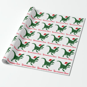 Papier Cadeau Le Tyrannosaurus griffe Noël