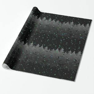 Papier Cadeau Le vert bleu de ciel nocturne tient le premier