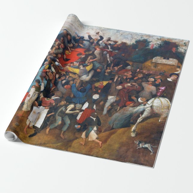 Papier Cadeau Le vin de Saint Martin, Pieter Bruegel (Déroulé)
