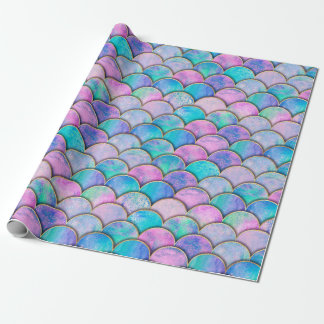 Papier Cadeau L'échelle de poisson de sirène vague motif japonai